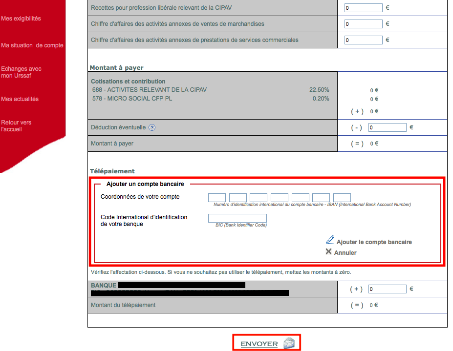 déclaration CA auto entreprise